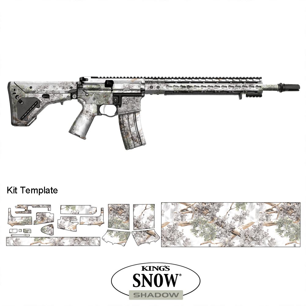 thumbnail image 2 of Rifle Shattered Snow Camo Gun Skin Vinyl Wrap 2 of 11