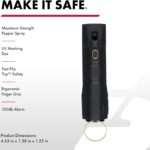Sabre RED - 2-IN-1 Pepper Spray with Personal Alarm - Textured case - 15g